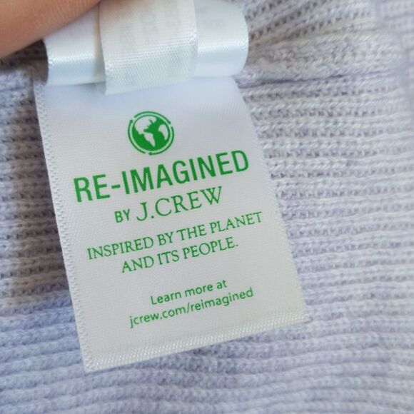 J. Crew NWT 100% cotton, lavender, long sleeve sweater, ruffle sleeve S - Picture 10 of 10
